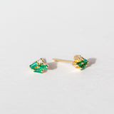 Suzanne Kalan | 18k Mini Cluster Emerald Stud Earrings