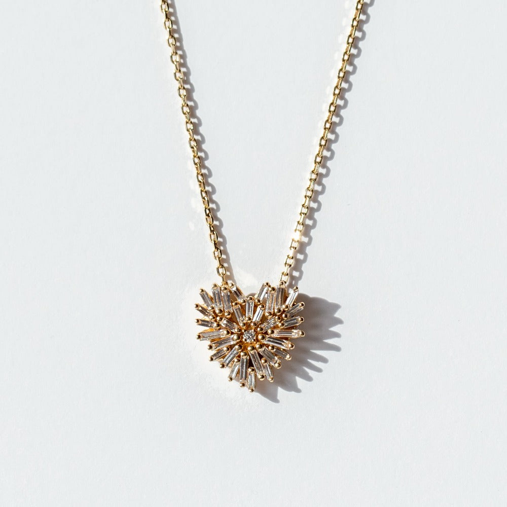Suzanne Kalan | 18k Classic Diamond Heart Necklace