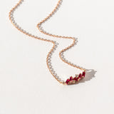 Suzanne Kalan | 18k Frenzy Ruby and Diamond Bar Necklace