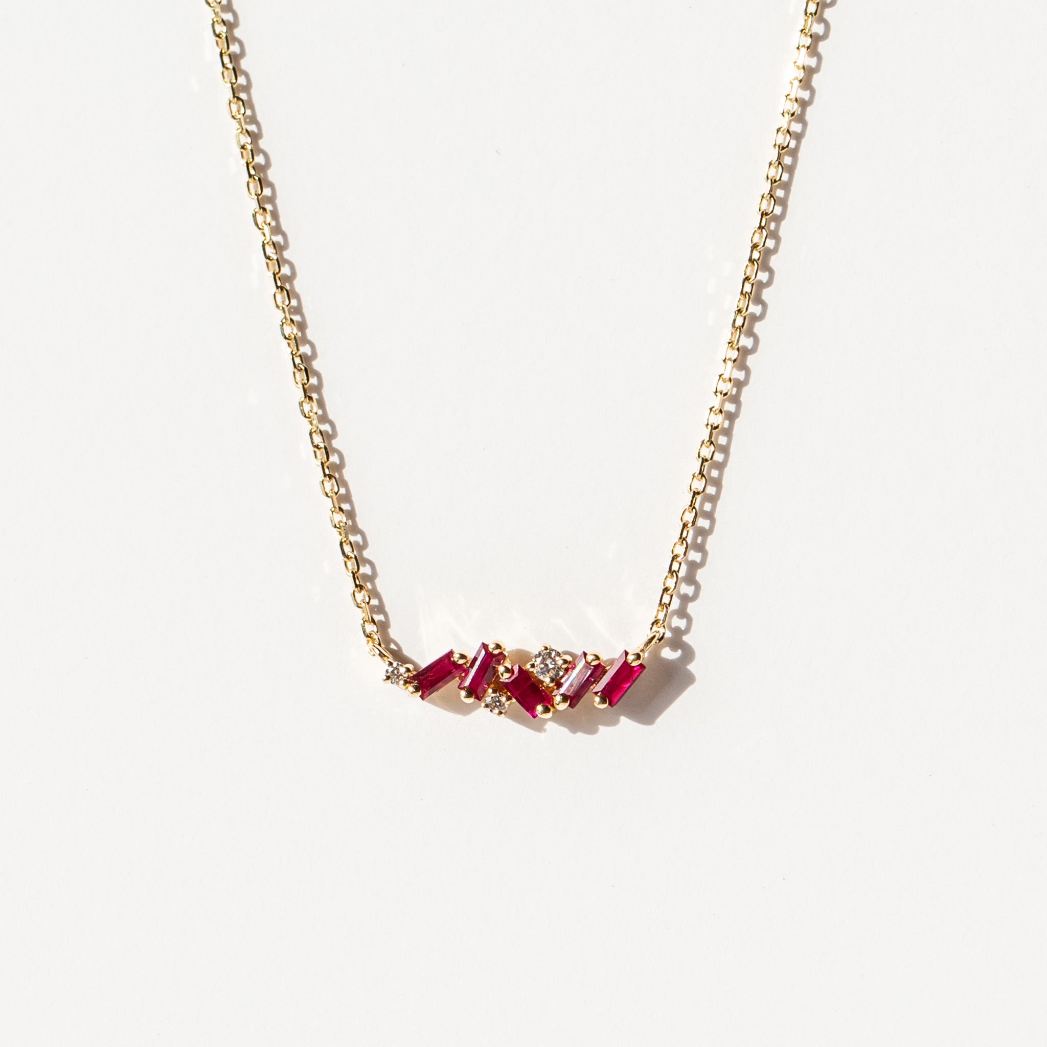 Suzanne Kalan | 18k Ruby Frenzy Mini Bar Necklace