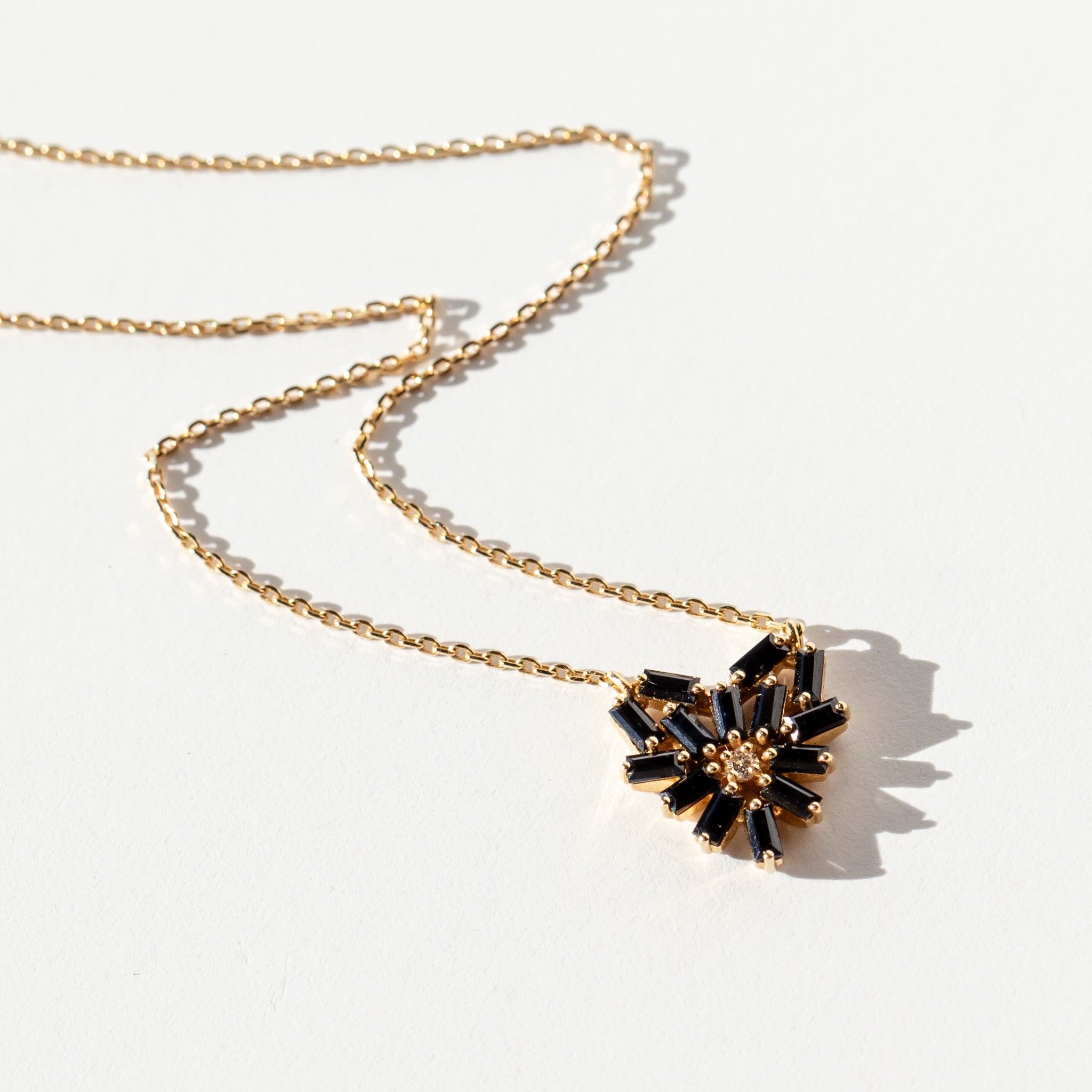 Suzanne Kalan 18k Small Black Sapphire Heart Necklace – LAPIS