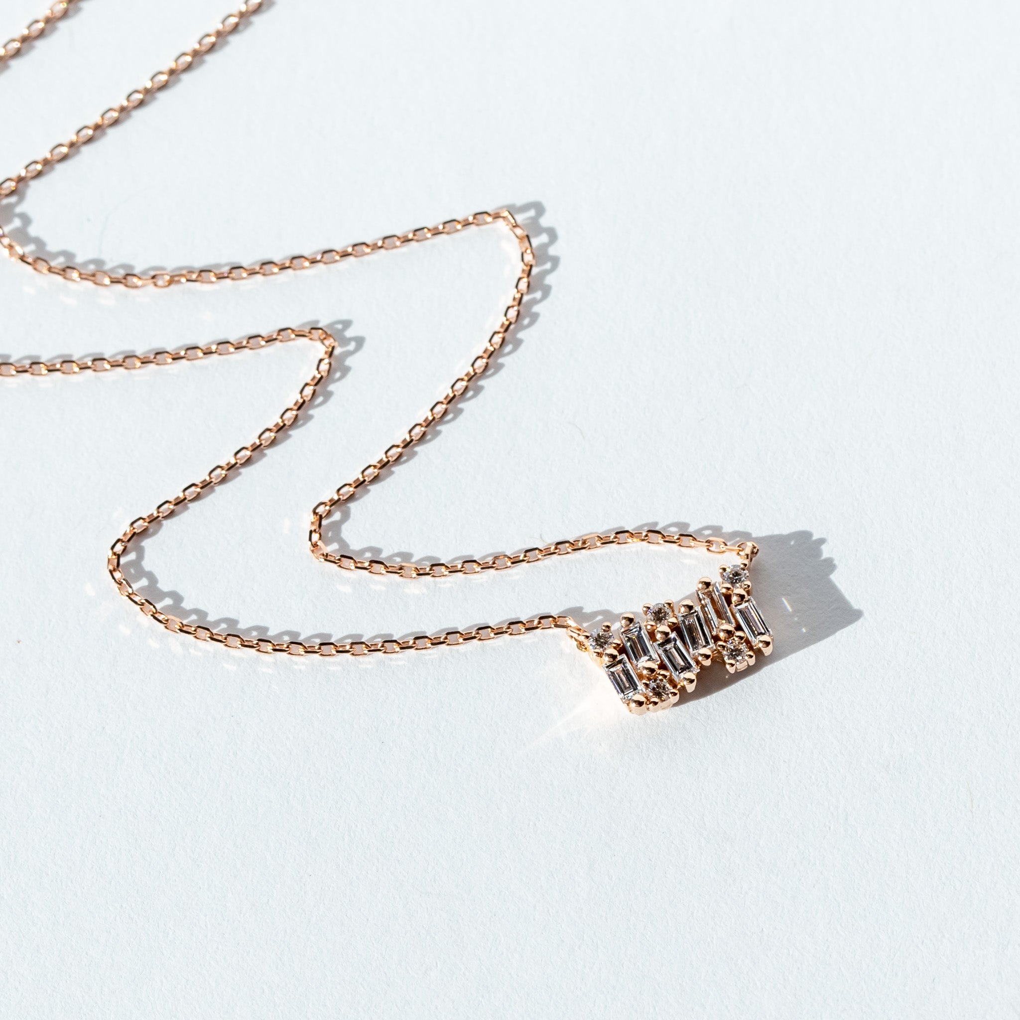 Suzanne Kalan | 18k Shimmer Diamond Bar Necklace