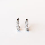 Suzanne Kalan | 18k Princess Diamond Mix Huggie Hoop Earrings