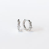 Suzanne Kalan | 18k Princess Diamond Mix Huggie Hoop Earrings