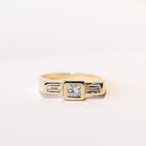 Diamond Steppe Three-Stone Ring