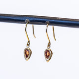 Orange Sapphire Teardrop Earrings