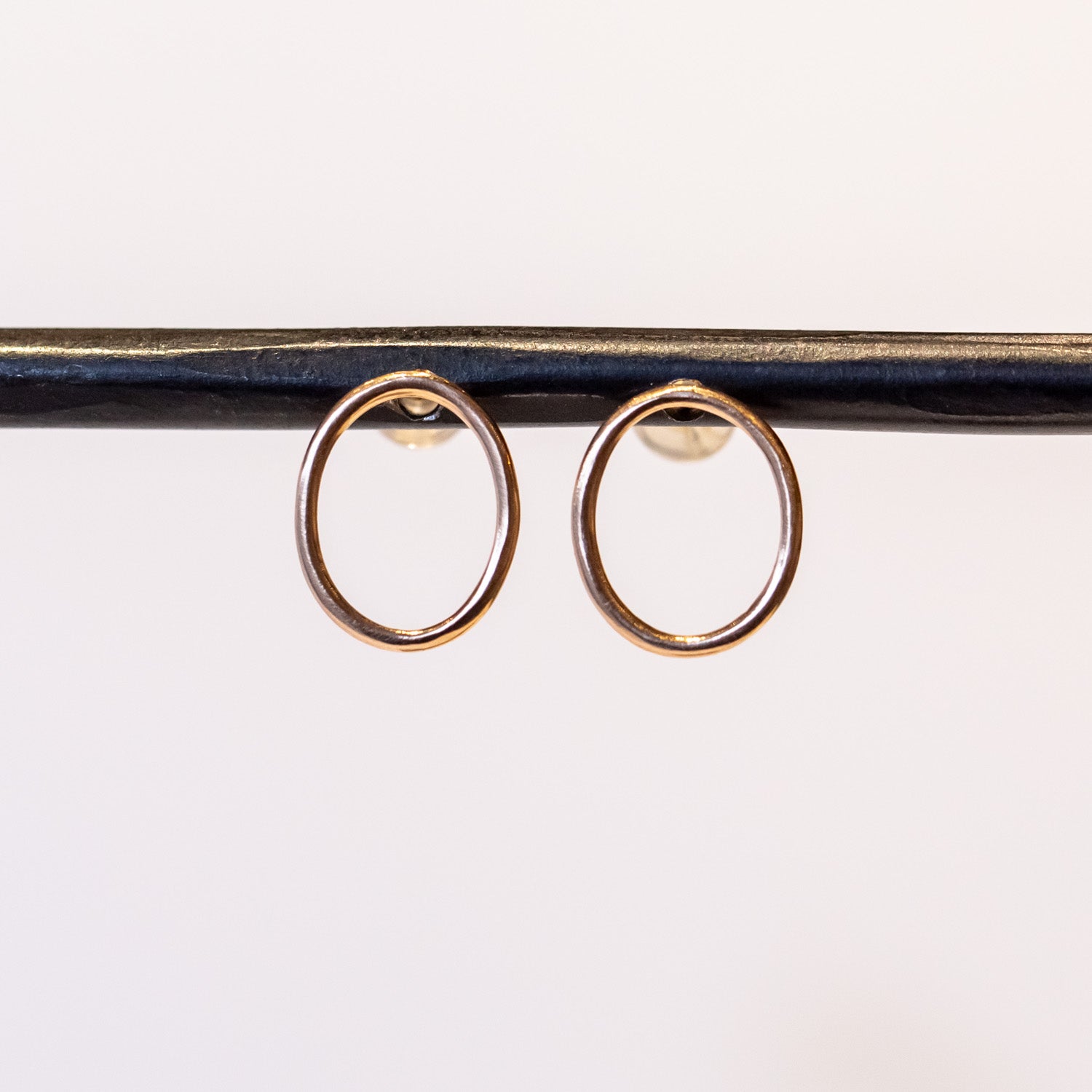 Small Open Oval Hoop Earrings