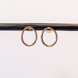Small Open Oval Hoop Earrings