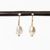 South Sea Keshi Pearl Shepherd's Hook Earrings