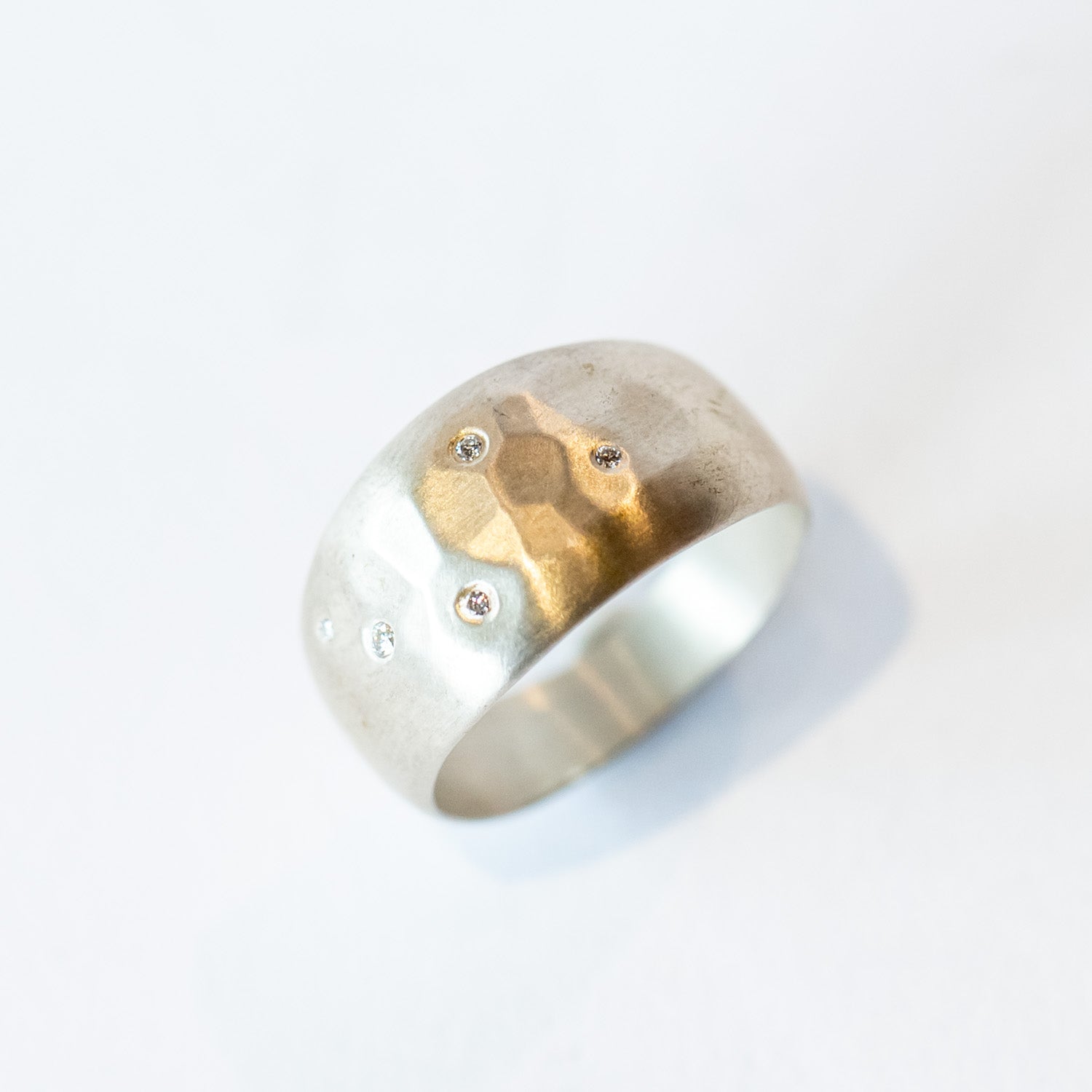Sarah McGuire | Aurora Half Sleeve Scattered Diamond Ring
