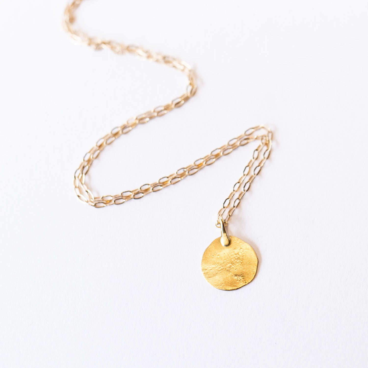 Sarah McGuire | Parchment Gold Disc Necklace