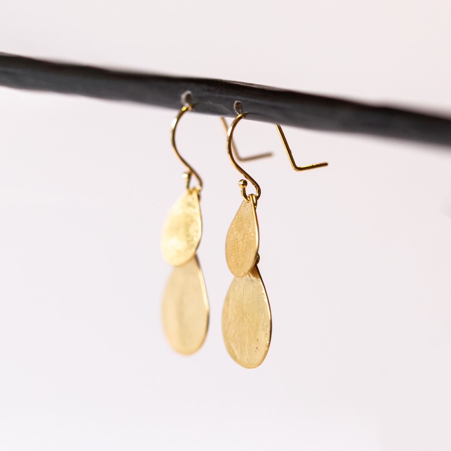 Sarah McGuire | Parchment Teardrop Waterfall Earrings