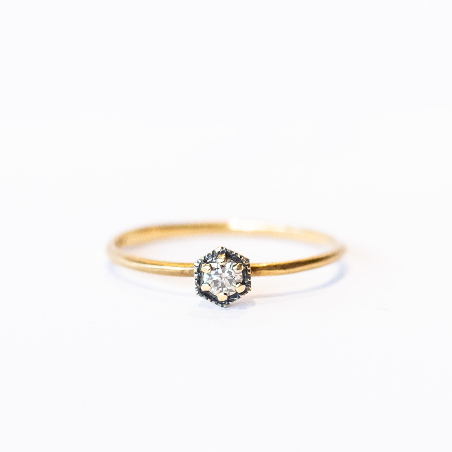 Satomi Kawakita | 3mm Brown Diamond Hexagon Ring