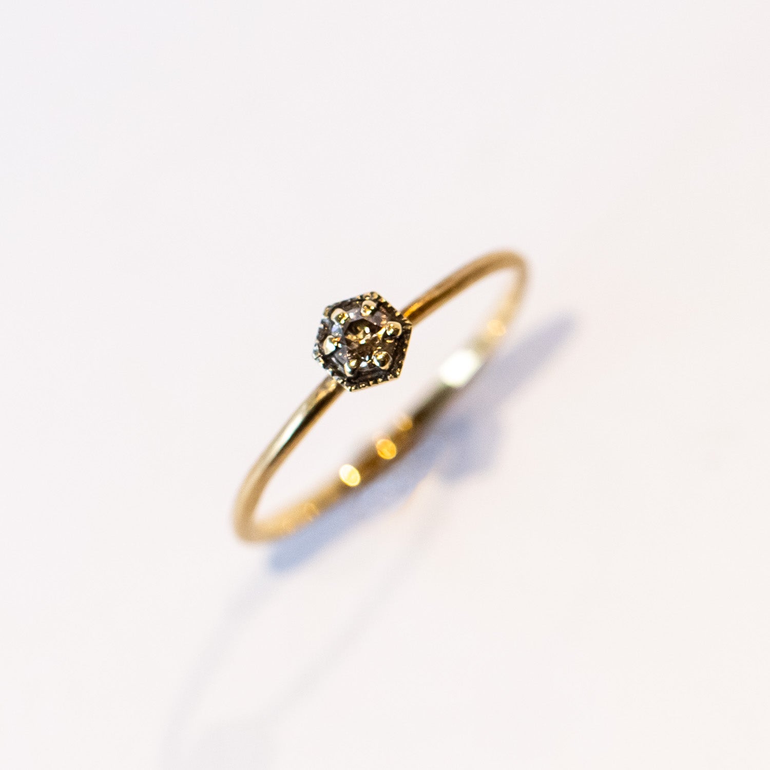Satomi Kawakita | 3mm Brown Diamond Hexagon Ring