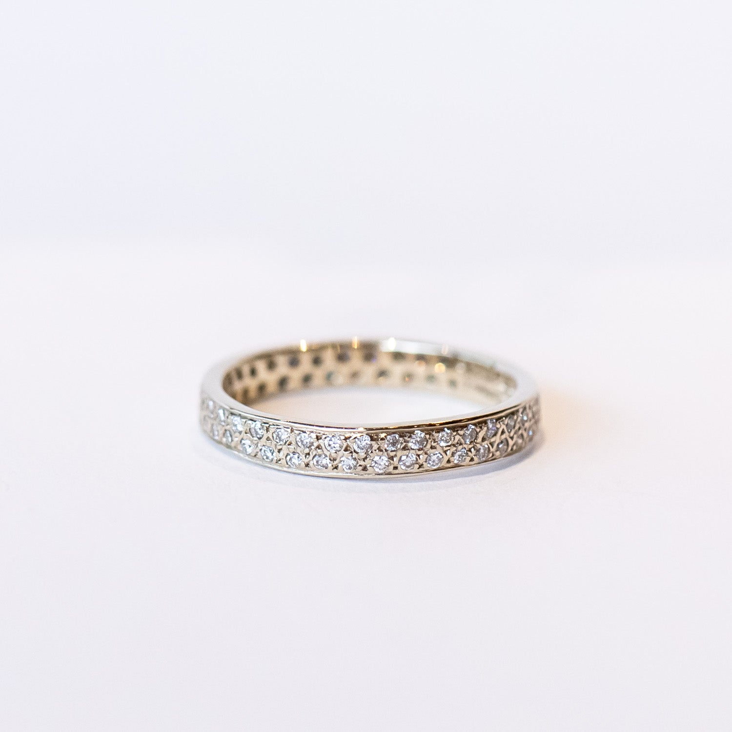 White Diamond Double Eternity Band