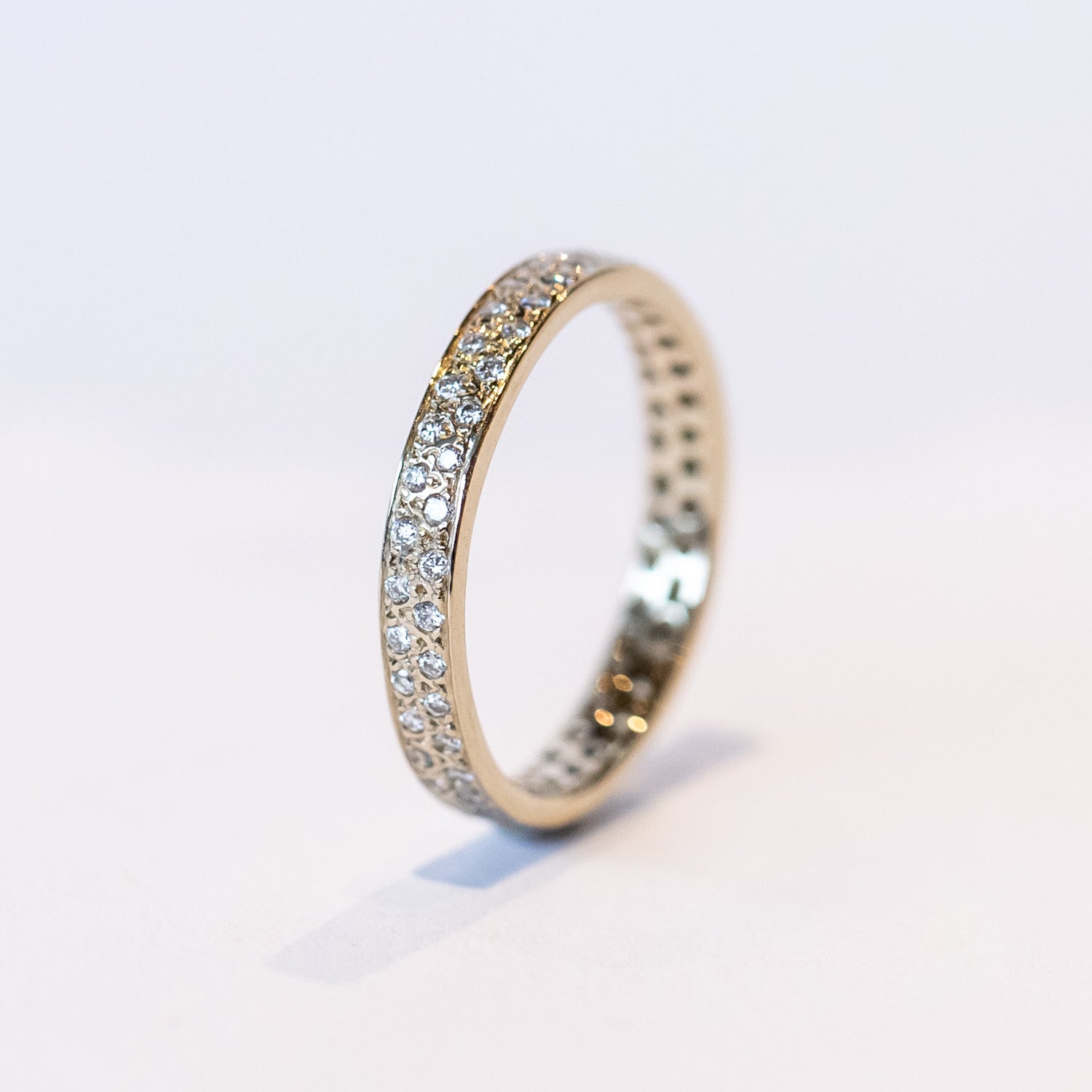 White Diamond Double Eternity Band