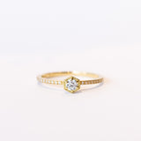 Satomi Kawakita | 3.5mm White Diamond Hexagon Pave Band Ring