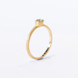 Satomi Kawakita | 3.5mm White Diamond Hexagon Pave Band Ring