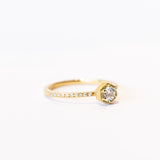 Satomi Kawakita | 4mm White Diamond Hexagon Pave Band Ring