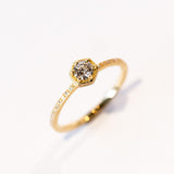 Satomi Kawakita | 4mm White Diamond Hexagon Pave Band Ring