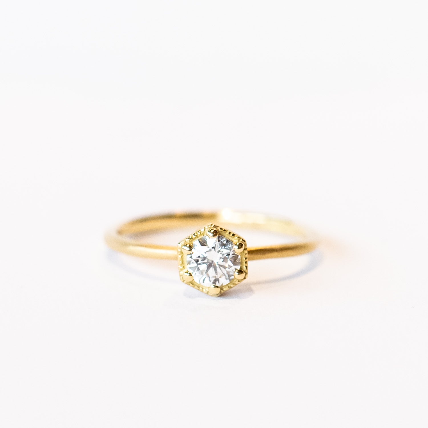 Satomi Kawakita | 4.5mm White Diamond Hexagon Ring