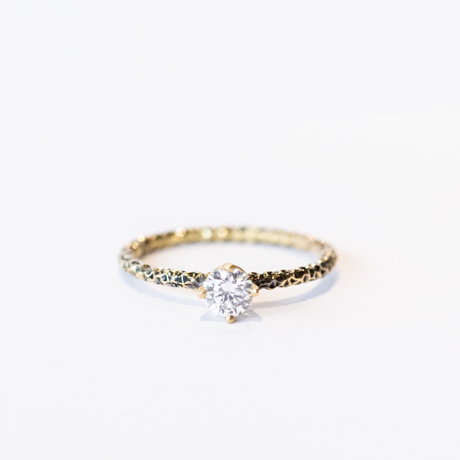 Satomi Kawakita | 4.5mm White Diamond Homespun Solitaire Ring