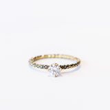 Satomi Kawakita | 4.5mm White Diamond Homespun Solitaire Ring