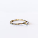 Satomi Kawakita | 4.5mm White Diamond Homespun Solitaire Ring