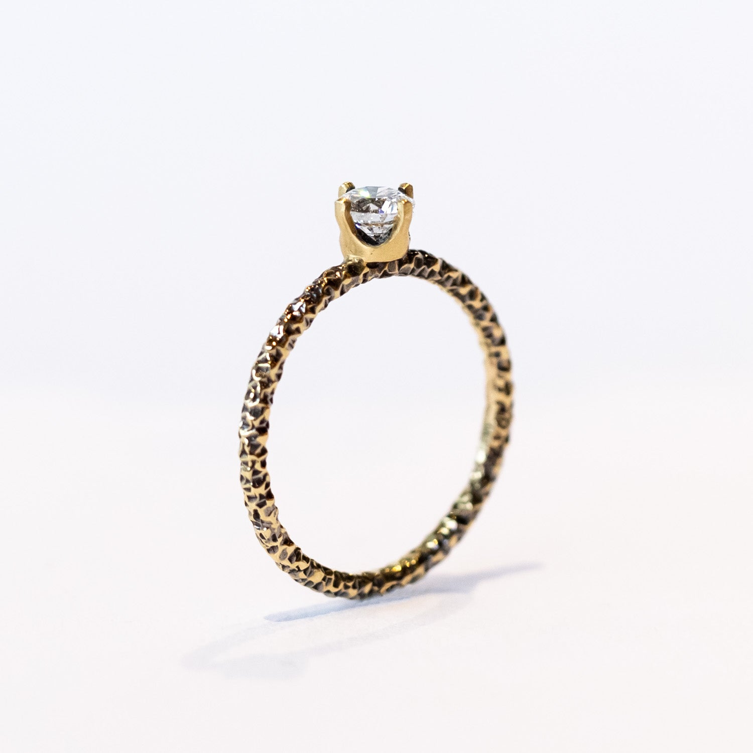 Satomi Kawakita | 4.5mm White Diamond Homespun Solitaire Ring