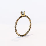 Satomi Kawakita | 4.5mm White Diamond Homespun Solitaire Ring