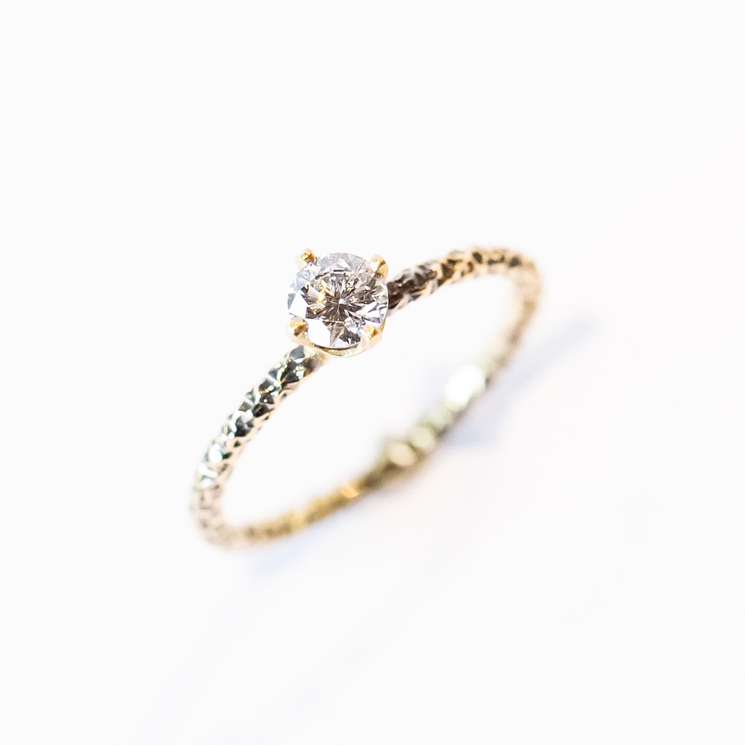 Satomi Kawakita | 4.5mm White Diamond Homespun Solitaire Ring