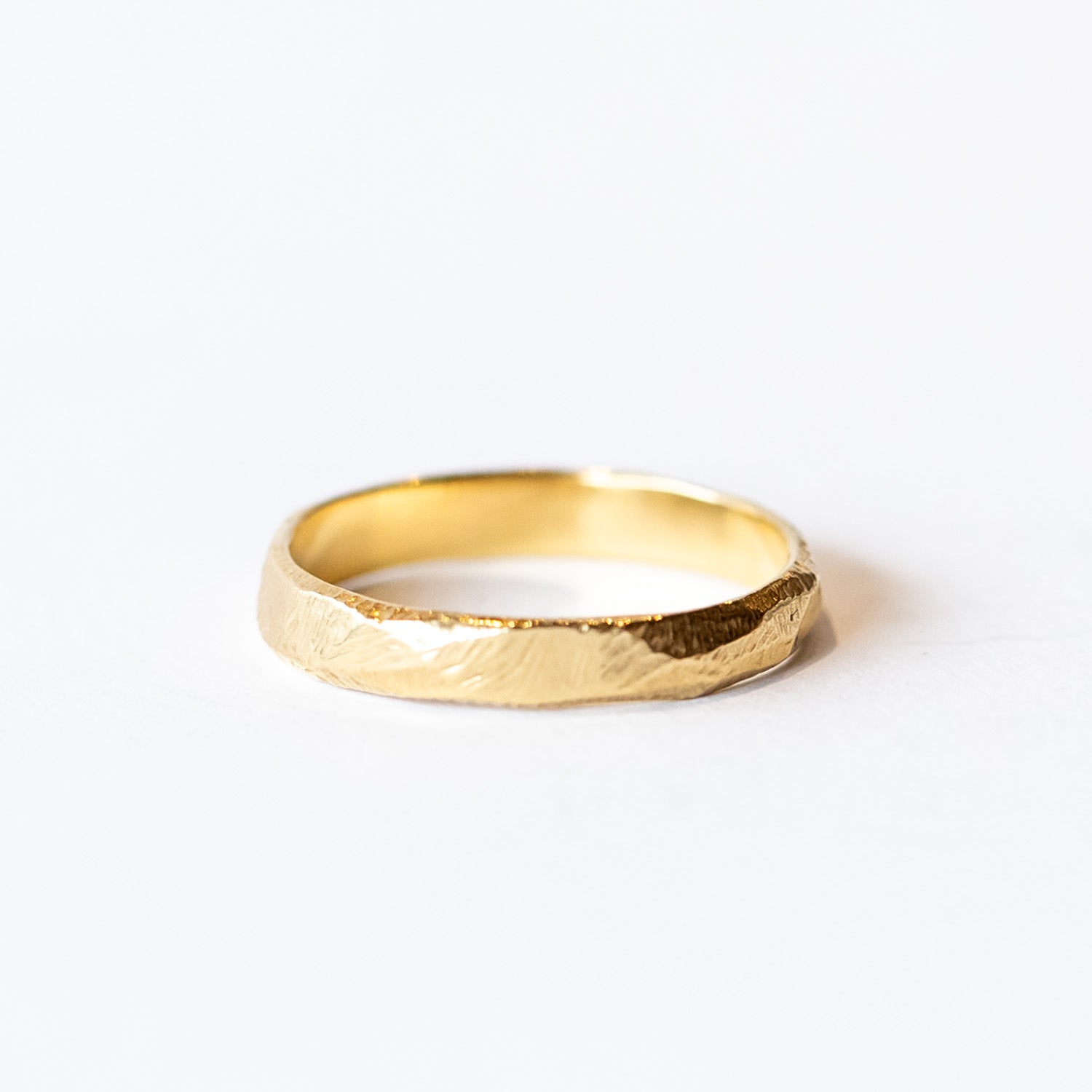 4mm Hand Carved Thick Wedding Band