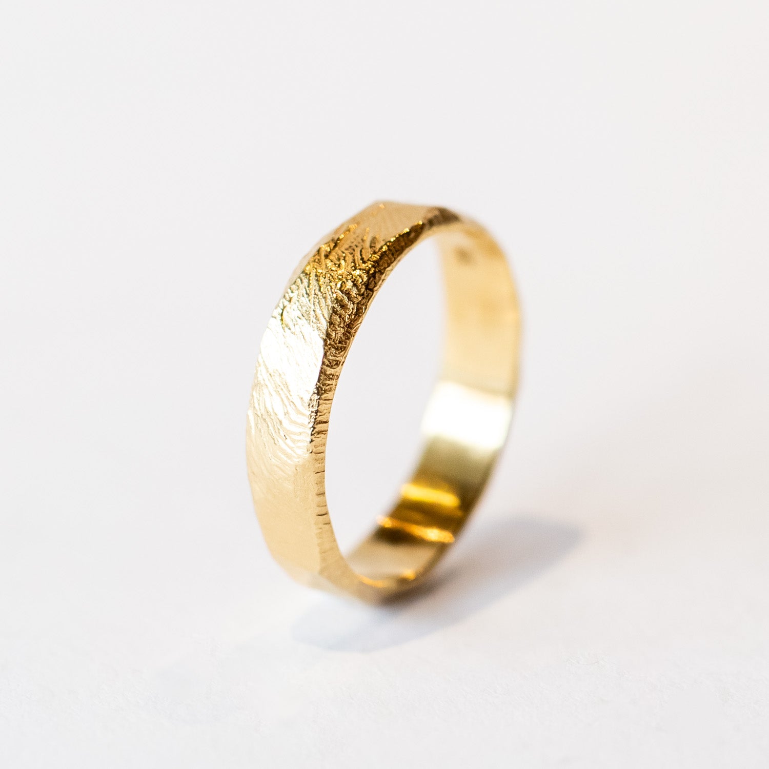 5mm Hand Carved Thick Wedding Band