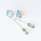 Variance Objects | Long Aquamarine Day to Night Earrings