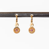 Pink Tourmaline Astral Hoop Earrings