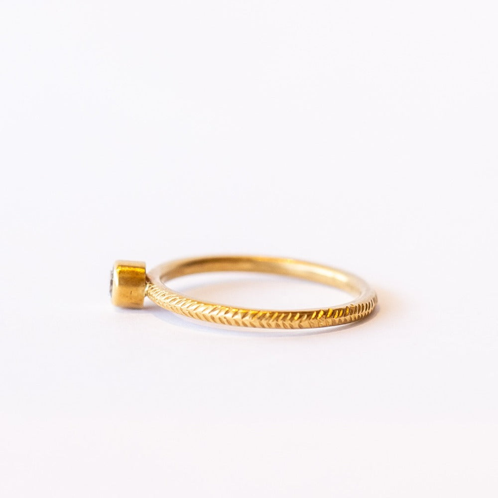 Sarah Swell | Feather Solitaire Ring