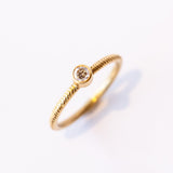Sarah Swell | Feather Solitaire Ring