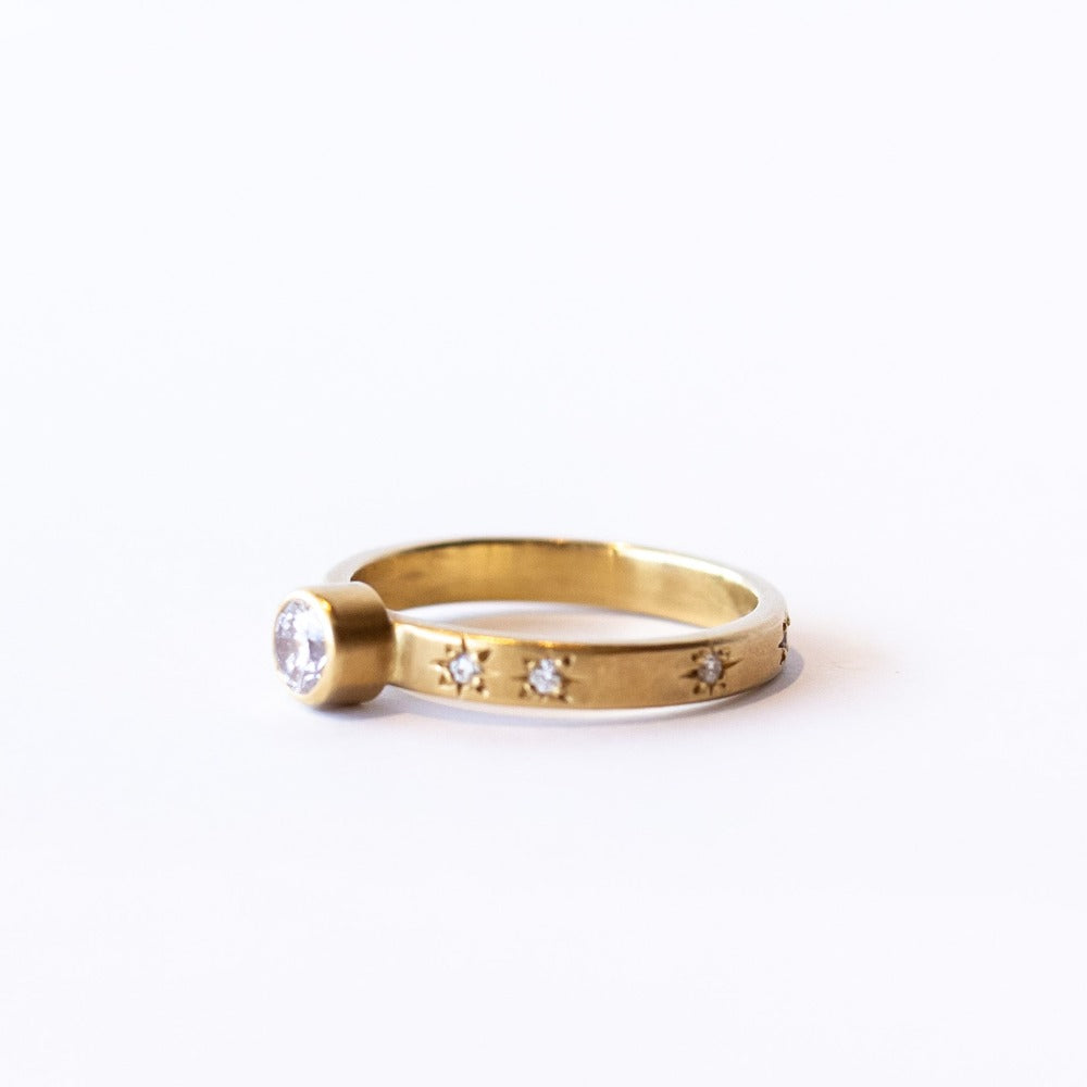 Sarah Swell | Starry Sky Solitaire Ring