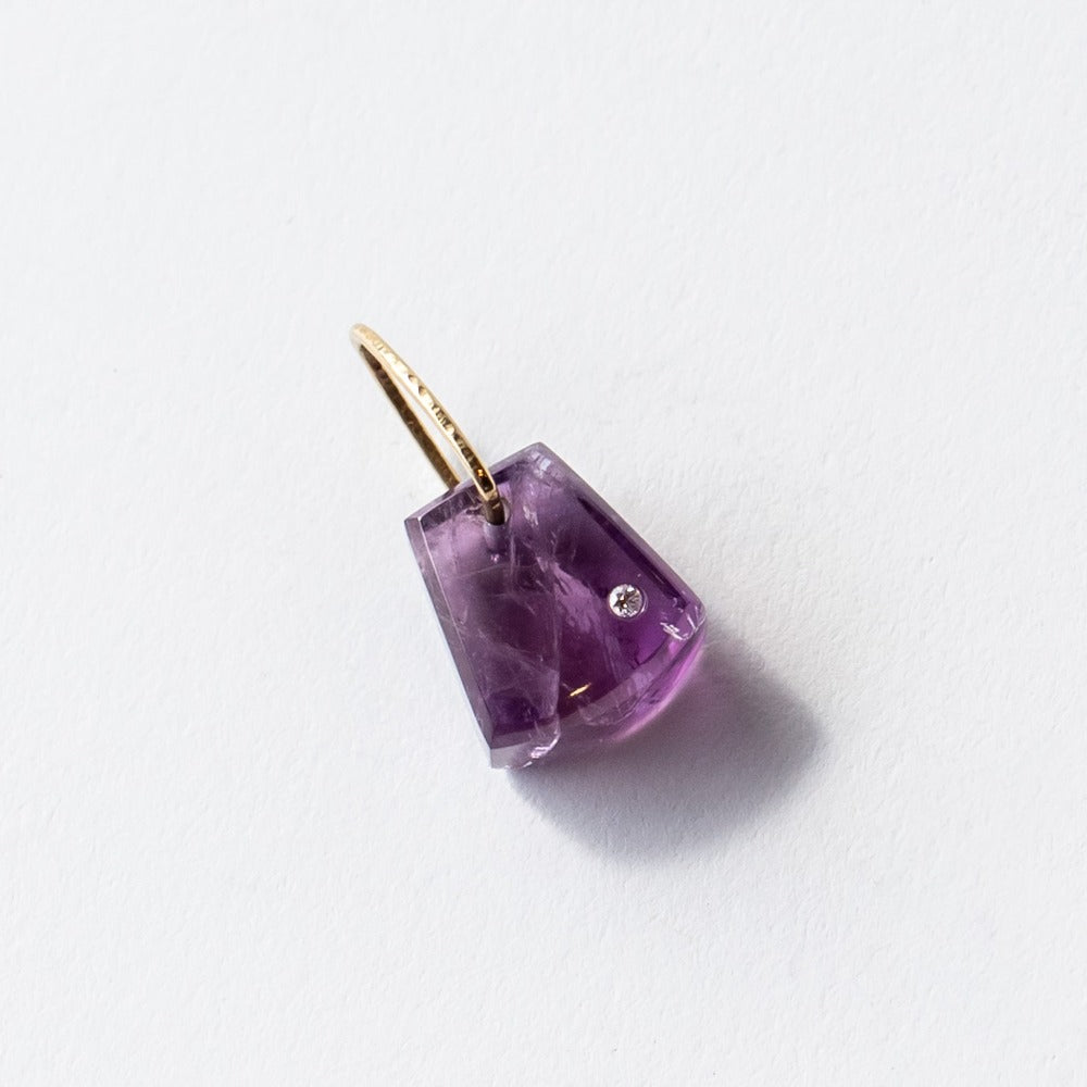 Amethyst and Diamond Mini Chunk Charm
