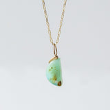 Opalized Wood and Diamond Charm