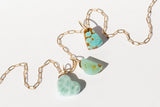 Opalized Wood and Diamond Charm