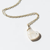 Moonstone and Diamond Heart Charm