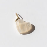 Moonstone and Diamond Heart Charm