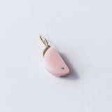 Pink Opal and Diamond Moon Charm