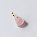 Rose Quartz and Diamond Mini Chunk Charm