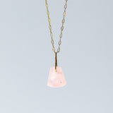 Rose Quartz and Diamond Mini Chunk Charm