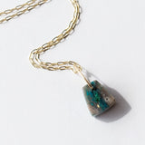 Shattuckite and Diamond Mini Chunk Charm