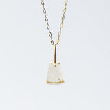 Yellow Sunstone and Diamond Mini Chunk Charm