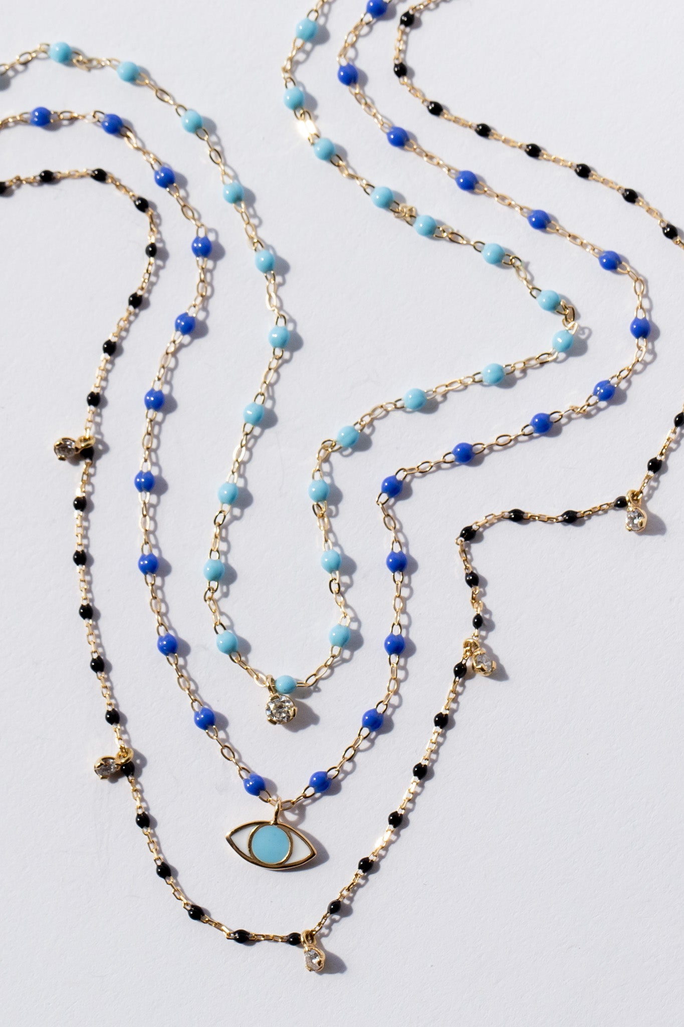 Classic Eye Necklace, Bleuet