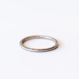 A classic narrow ladies' wedding band with an organic textured finish.